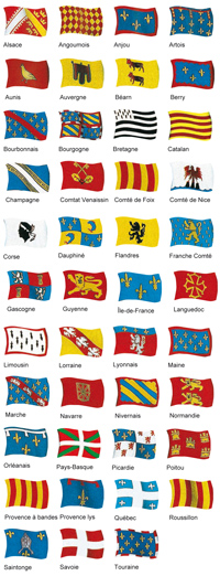 pavillons et drapeaux des provinces francaises